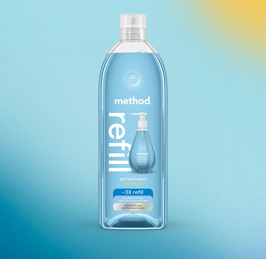 påfyllning av gelhandtvätt