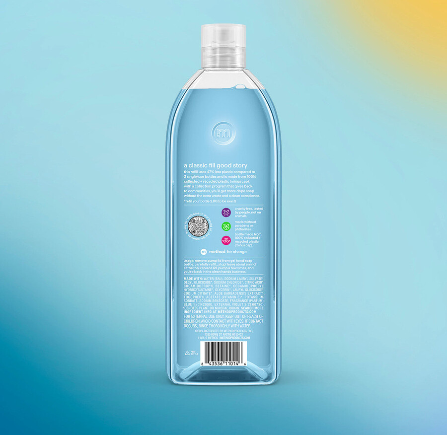 påfyllning av gelhandtvätt